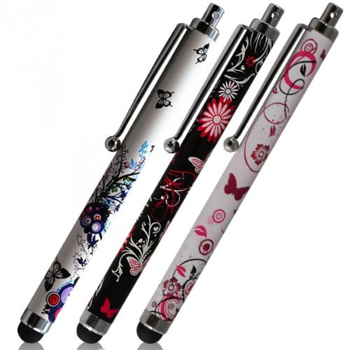 Seluxion - Pack de 3 Stylets universels avec Motifs HF01, HF13, HF17 pour Tablette Tactile Acer Iconia B3-A20 / B3-A10