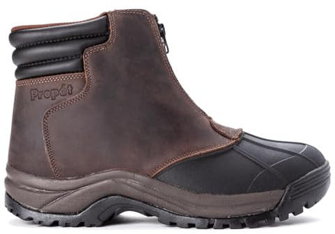 Propét mens Blizzard Mid Zip-m hiking boots, Brown/Black, 13 X-Wide US