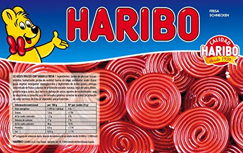 Haribo Fresa Schnecken - Geles Dulces sabor fresca, 2000 gr