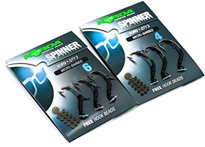 Korda Spinner Hook Sections Krank Barbless Größe 6 KCR129 Readyrig Fertigrig Vorfach Rig