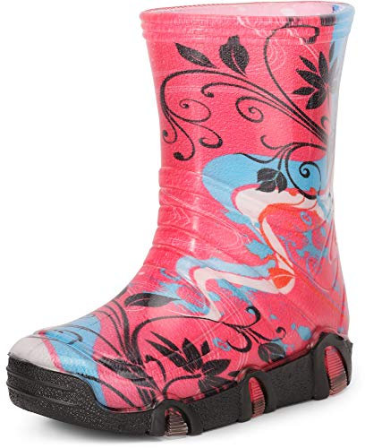 Ladeheid Stivali in Gomma Bambino e Bambina SwkBW32 (Rosa Modello-32, 35/36 EU)