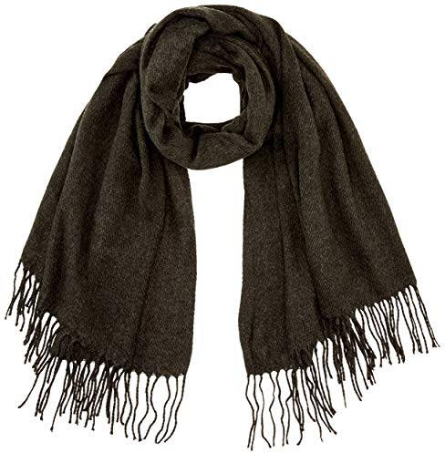 ONLY Damen ONLANNALI Weaved Scarf CC Schal, Dark Grey Melange, ONE Size, Einheitsgröße