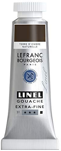 Lefranc Bourgeois Linel Gouache Extra-Fine Tube 14ml Terre D'Ombre Naturelle Série 1