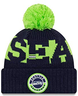 New Era NFL Onf Sport Knit Mütze Seattle Seahawks Blau Grün, Size:ONE Size