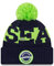 New Era NFL Onf Sport Knit Mütze Seattle Seahawks Blau Grün, Size:ONE Size