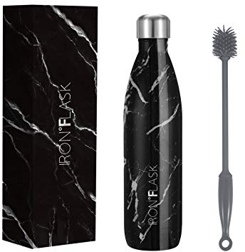 Stainless Steel Water Bottle - Vacuum Insulated Metal Flask - Hot 12hrs & Cold 24hrs Drinks - Double Walled Leakproof Thermos - Sports Gym Travel Kids