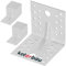 KOTARBAU® Lot de 25 Pièces Equerres d'Assemblage 80 x 80 x 80 mm avec Nervure Équerre Perforée Connecteur d'Angle pour Bois Equerre Fixation Equerre de Fixation Argent
