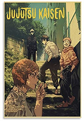GNKIO Jujutsu Kaisen Chapter 123 Anime Comic Art 4K HD Leinwand Kunst Poster und Wand Kunst Bild Druck - Moderne Familie Schlafzimmer Dekor 12x18inch (30x45cm)
