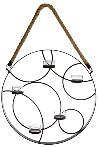 Kerzenhalter Teelichthalter Wandkerzenhalter schwarz 5 Teelichter