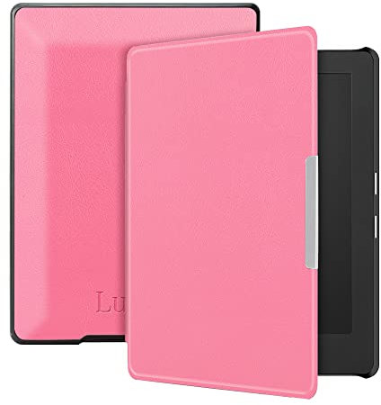 Lunso - Housse de protection de remorquage - Convient pour Kobo Aura H20 édition 1 (6.8 pouce) - Rose