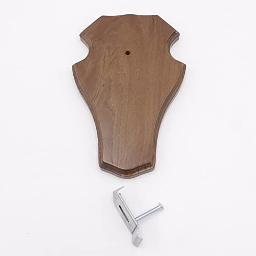 1 placa de trofeos REH grande marrón AF 21 x 13 cm con 1 pinza para los oídos.