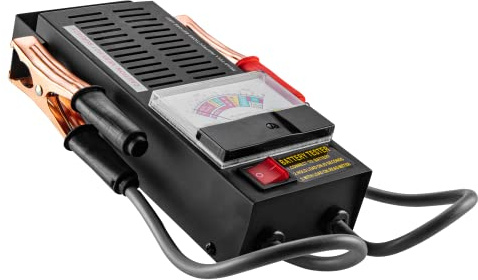 NEO TOOLS Batterietester 100 A, 12 V, 50 A, 6 V, Genauigkeit +/-0.2V, Test | 10 Sek, 1 Minute zum Abkühlen, Max. 3 Tests in 5 Minuten