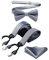 HISDERN Hosenträger Herren Grau Fliege und Hosenträger Set Herren Kariert Hochzeit Klassische Hochzeit Einstellbar Y Form mit 6 Clips Extra Stark Braces