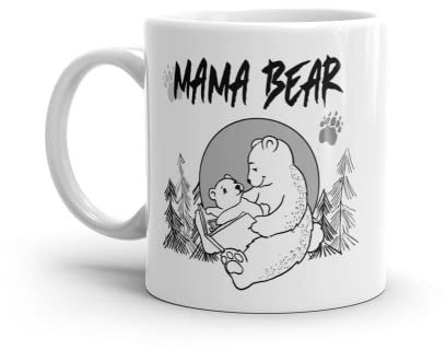 TheAbstractix Mama Bear Mug Heartwarming Gift for Mum, Funny Novelty Mug from Daughter, Ideal Mom Birthday Present, Unique Pregnancy Gift for Expecting Moms New mum gifts best mum gifts