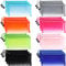 Belle Vous 24er Pack Sortierter Kunststoff Zipper Beutel - Dokumententasche Reiseunterlagen Beutel mit Reißverschluss - 8 Farben - Tasche für Reiseunterlagen, Kosmetik, Schule & Büro