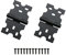 HJGarden Lot de 2 charnières plates papillon avec vis encastrées