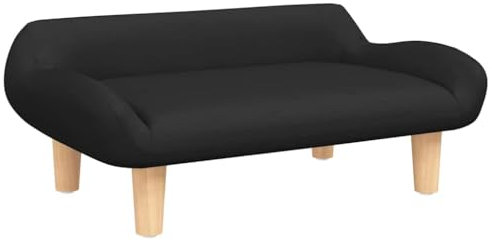 vidaXL Hundebett, Hundekissen mit weicher Polsterung, Hundesofa Hundecouch für kleine Hunde Haustiere, Haustierbett Katzenbett, Schwarz Stoff