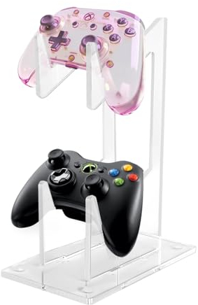 HFDONGL Headset Halterung Universal Kopfhörer Ständer Spiel Abnehmbare Headset Ständer Game Switch Controller Halterung 2 In 1 Acryl Ständer für Alle Spielcontroller und Kopfhörer