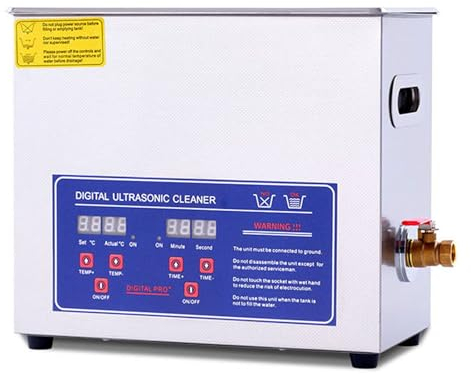 MFYDPP 6.5L Ultrasonic Cleaner Machine With Digital Timer & Heater,for Jewelry,Denture,Coins,Metal Parts,Carburetor,Fuel Injector,Record,Circuit Board,Brass Etc