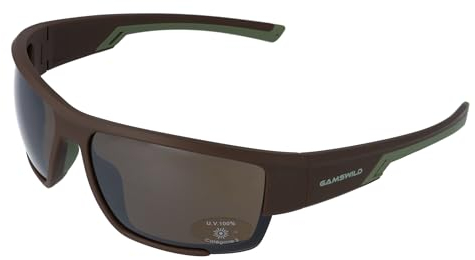 Gamswild WS7133 Sonnenbrille Sportbrille Fahrradbrille Skibrille Damen Herren Unisex | braun | schwarz-blau | blau-blau |
