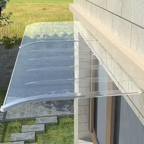Marquesina para Puertas y Ventanas Exterior,Techado de Entrada,Marquesina en Arco de Escritorio y Lluvia,Tejadillo Puerta Protección Curvo,Marquesina Puerta Exterior (40x40cm/16x16)
