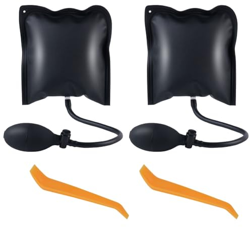 flintronic 2PCS Air Wedge Up Bag, Air Pump Wedge with 2 Wedges, Inflatable Lifting Cushion, Hold up to 297 lbs, Wedge Pump Tools Car Air Wedge Pump Kits for Furniture Installation and Car Repair
