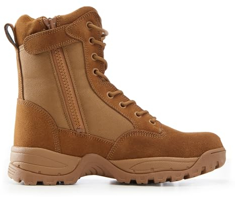 Maelstrom Taktische Kampfstiefel mit Reißverschluss – leichte taktische Militärstiefel für Herren – atmungsaktive militärische taktische Arbeitsstiefel mit seitlichem Reißverschluss – robuste