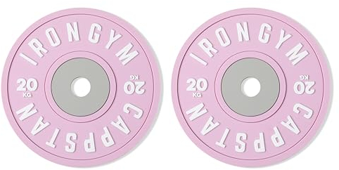 Cappstan UK Lot de 2 sous-verres de musculation roses | Ensemble de poids d'haltères en silicone de qualité supérieure | Cadeaux de gym pour femmes | Équipement de fitness pour femmes | Convient pour