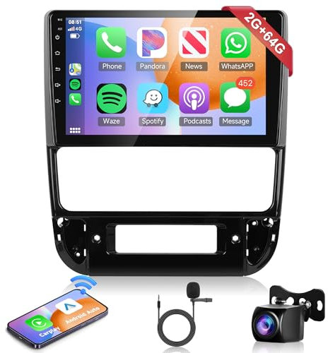 2G+64G Wireless Carplay Android 13 Radio de Coche 2 Din para Renault Trafic Opel Vivaro Primasta 2010-2014 10.1 Pulgadas Radio con Android Auto GPS Navi WiFi Bluetooth FM/RDS/EQ/DAB/SWC Cámara Trasera