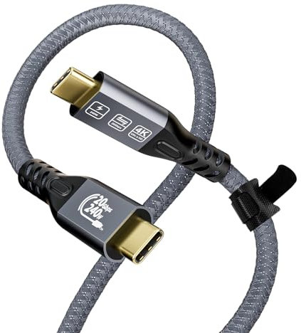 MOPOCHG 240W Cavo USB C da 2M, Cavo USB-C 3.2 Gen2 × 2, Velocità 20Gbps Trasmissione Video 4K@60Hz, Cavo USB Type-C Ricarica Rapida per iPhone 15 Pro Max, MacBook, Samsung Galaxy S24,Tablet Laptop