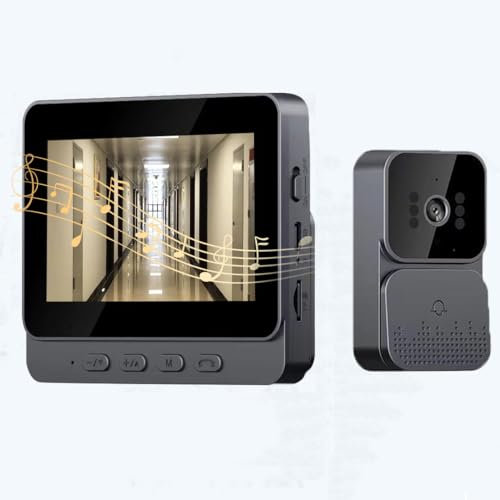 Campanello Senza Fili Da Esterno 1080P con Schermo IPS 4,3 Pollici Videocitofono Wireless HD 170°