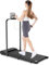 HomeFitnessCode Laufband für Zuhause Klappbar - Walking Pad 10 km/h unter Schreibtisch Laufpad mit Griffstange Gehband Band Treadmill, Schwarz