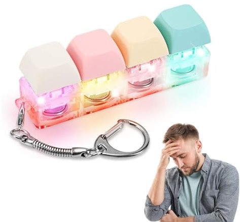 Keyboard Fidget Toy With Button Sensory Keychain - Stress Relief and Time Decompression Gift for Boys and Girls