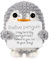 Bambebe Mini Positive Doll Pinguino, Bambola di Patate Peluche Maglieria Con Carta Ispiratrice - Regalo di Festa di Compleanno per Amici