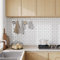 Yoillione Piastrelle Adesive Cucina Spessorate, Bianco Paraschizzi Cucina Mattonelle Adesive Bagno, Mattonelle Decorative 3D per Parete, 30x30 cm, 5 Pezzi