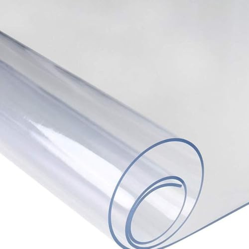 Frilla Glasklar Folie 2 mm + abgeschrägte Kante, Größe wählbar 90x160 cm, Wunschmaß transparente Tischschutz | DURACOVER