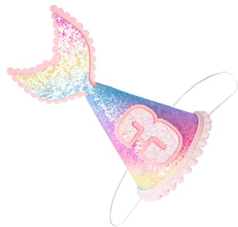 ibasenice 1Stk Geburtstagshut Motorhaube für Geburtstagsmütze für Sonnenhut für Mädchen Gänseblümchen kindermütze kappe Party-Prop-Hut Meerjungfrau Partyhut Stoff