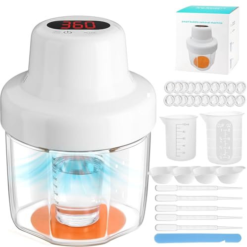 Resin Bubble Remover, Rimuovere 99% Bolla in 6-10 Minuti, Rimozione bolla in resina, >95kPa Camera di Vuoto per resina epossidica, resina UV, stampi in silicone, fai da te, Fabbricazione di Gioielli
