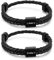 Partner Armbänder mit Gravur Personalisierte Geschenke – Jahrestag Geschenk für Sie Ihn Partnerarmbänder mit Namen Buchstabe Verstellbarer Personalisiert Armbänder für Paare Geburtstag (Leder#1)