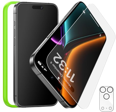 Esanik Matte Screen Protector for iPhone 17 Pro, 1x Matte Tempered Glass Film + 1x Camera Lens Protector, 9H Anti-Glare (2025-6.3 inch)