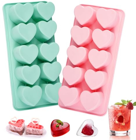 2 Pièces Moules en Silicone Coeur, Moule Silicone Coeur Patisserie