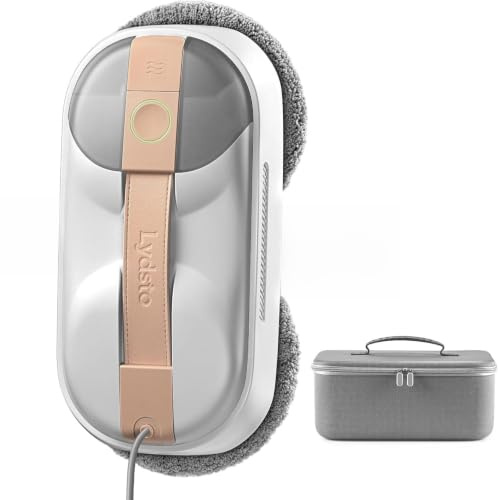 Lydsto WL09 Robot Nettoyeur de Vitres, Robot Laveur Vitre avec Double Pulvérisation Ultrasonore, 6000Pa, Télécommande, Triple Sécurité, Kit Complet avec Boîte de Rangement et 8 Chiffons, Blanc