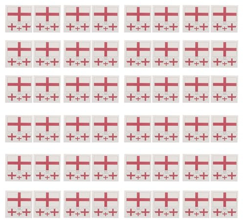 Healeved England Fan Dekoration Gesicht und Körper Tattoo Aufkleber 60 Stück Weiß Komfortabel für Englandthemed Parties und Sportevents