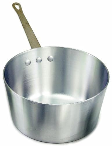 CRESTWARE - Casseruola in alluminio con calibro pesante Pentola 5.5 Quart Argento
