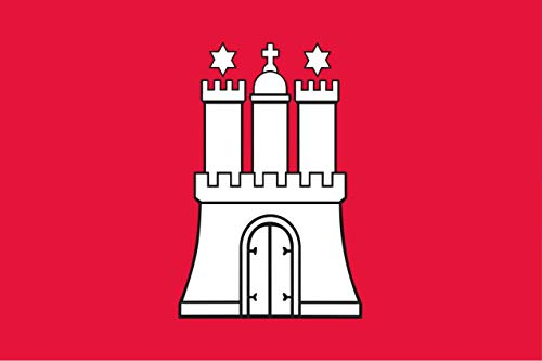flaggenmeer® Flagge Hamburg 160 g/m² ca. 40 x 60 cm