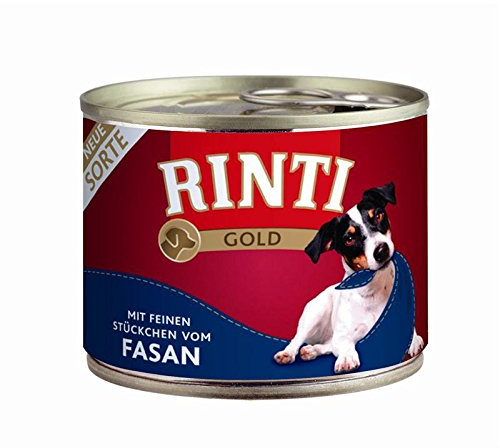 RINTI Gold Fasan | Hunde Nassfutter | 12x185g | Für kleine Hunde | ohne Getreide | ohne Kohlenhydrate