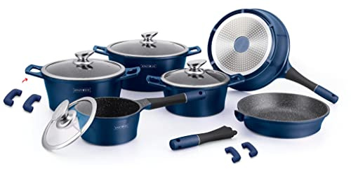 Royalty Line Batterie de cuisine en pierre - Noir noir