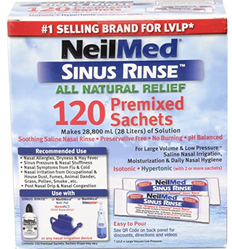 NeilMed SinuRinse 120 Refill Mixture Sachets Including P & P*