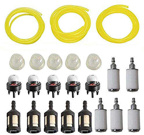 OxoxO 3 sizes Fuel Line Hose with Primer Bulb Fuel Filter for Zama Poulan Craftman STIHL Husqvarn Trimmer Chainsaw Blower Weedeater