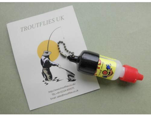 Fly Fishing Bottle Holder, Troutflies own Bottoms Up Bottle Holder, Ball Chain